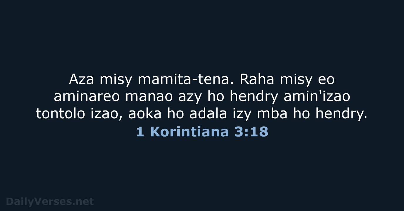 1 Korintiana 3:18 - MG1865