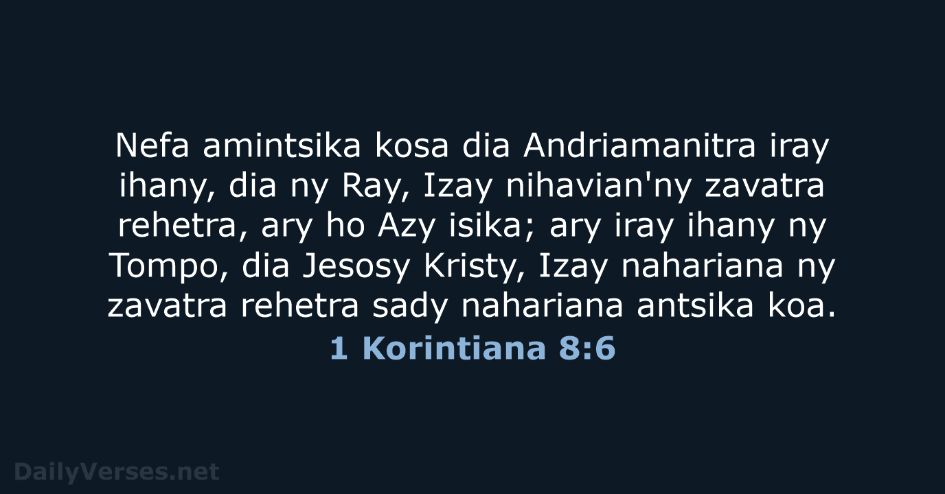 1 Korintiana 8:6 - MG1865