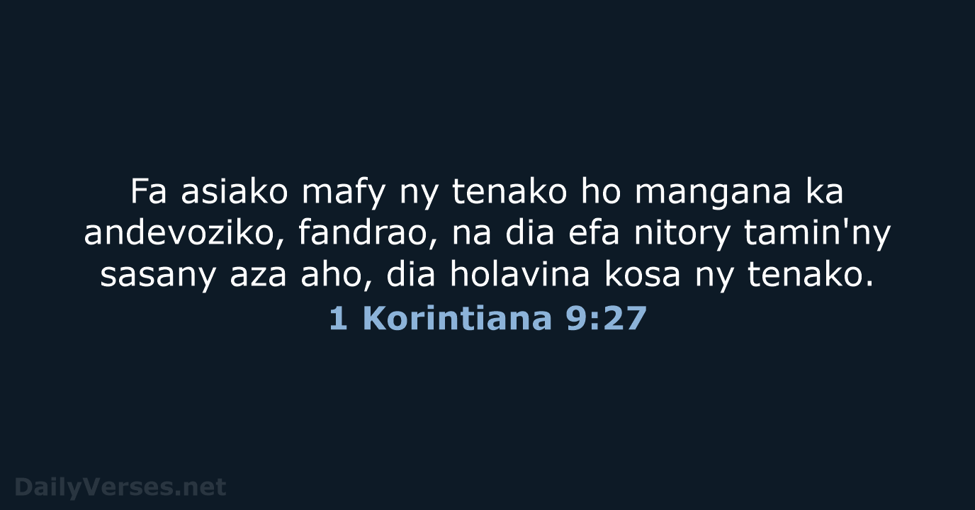 1 Korintiana 9:27 - MG1865