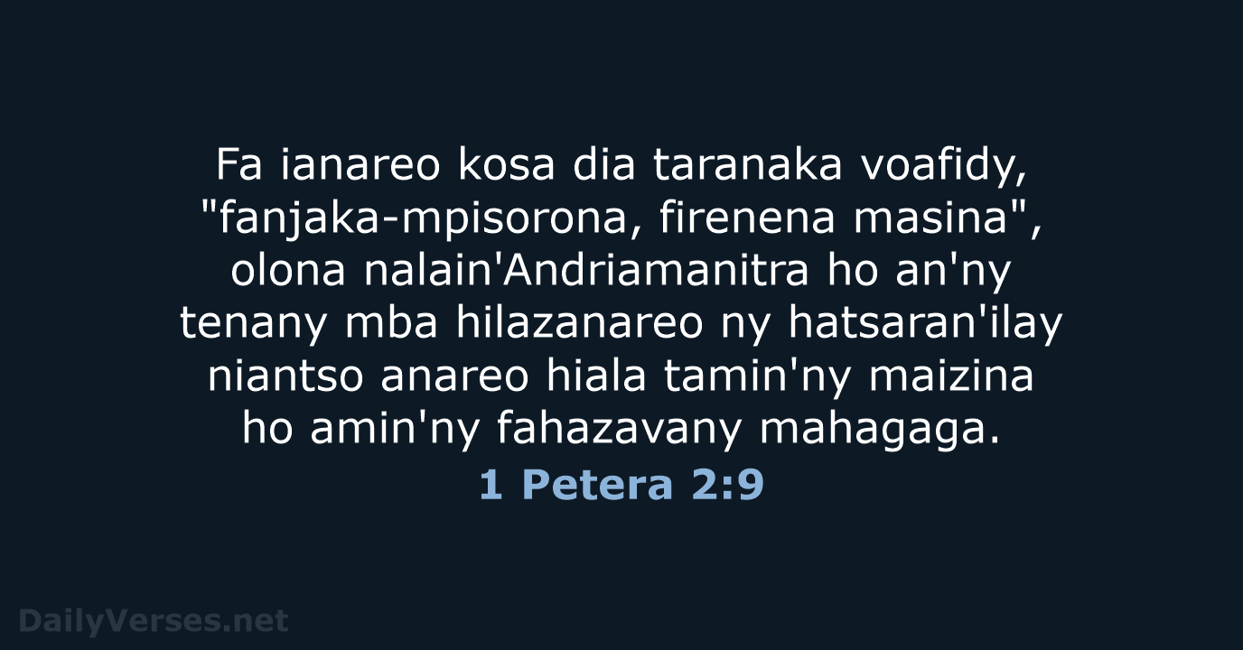1 Petera 2:9 - MG1865