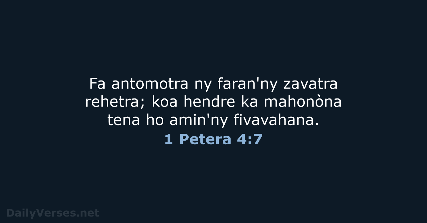 1 Petera 4:7 - MG1865
