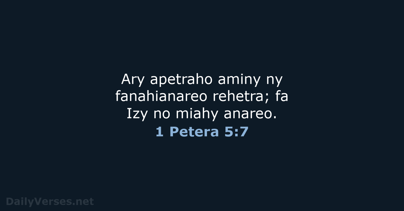 1 Petera 5:7 - MG1865