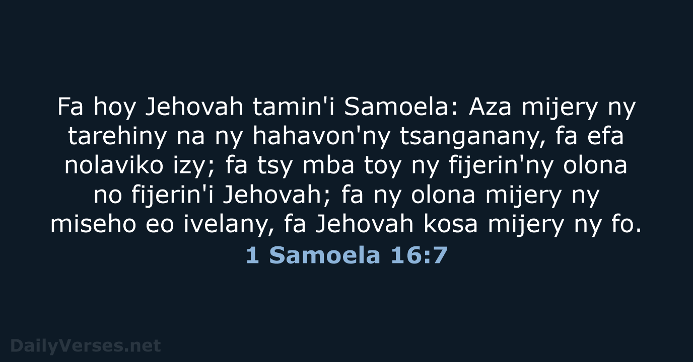 1 Samoela 16:7 - MG1865