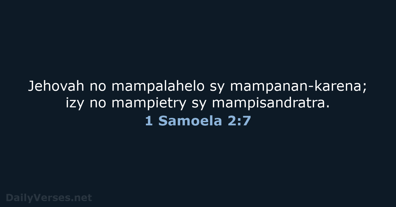 1 Samoela 2:7 - MG1865