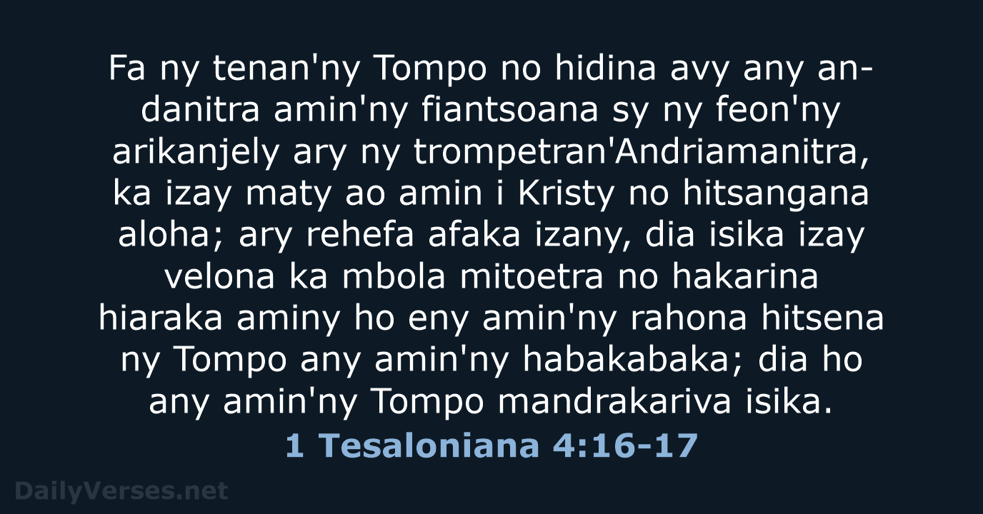 1 Tesaloniana 4:16-17 - MG1865