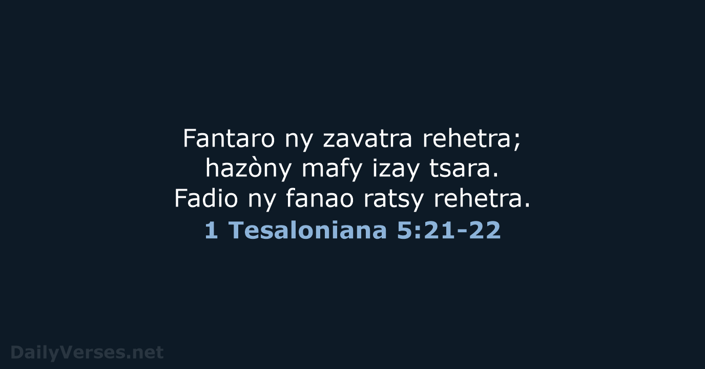 1 Tesaloniana 5:21-22 - MG1865
