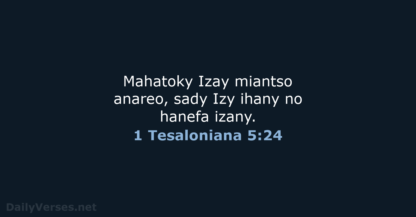 1 Tesaloniana 5:24 - MG1865