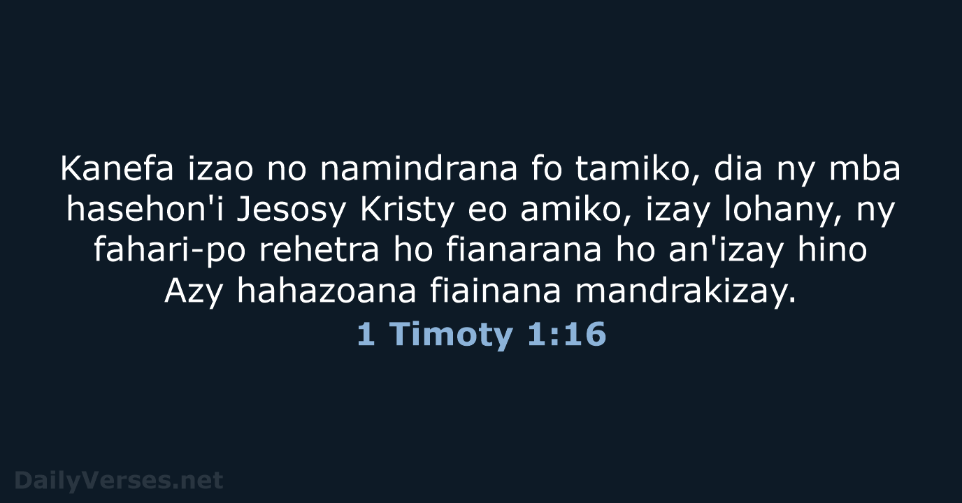 1 Timoty 1:16 - MG1865