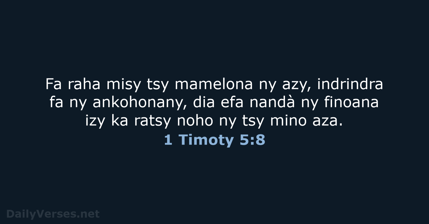1 Timoty 5:8 - MG1865
