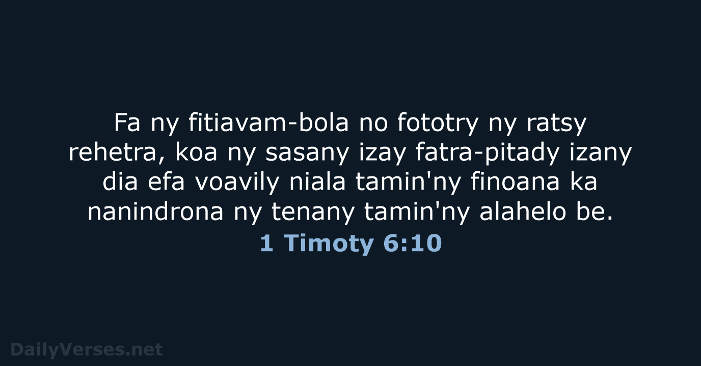 1 Timoty 6:10 - MG1865