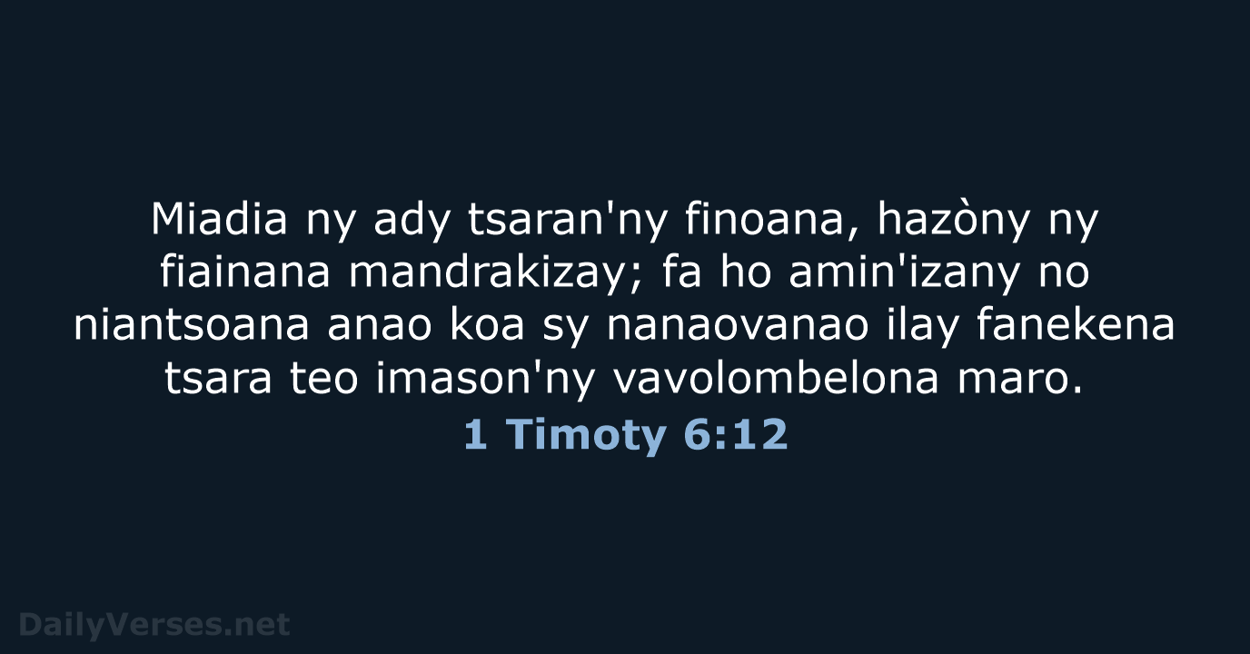 1 Timoty 6:12 - MG1865