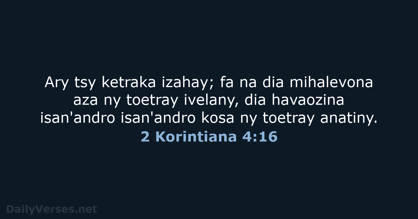 2 Korintiana 4:16 - MG1865