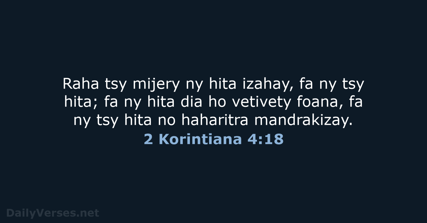 2 Korintiana 4:18 - MG1865