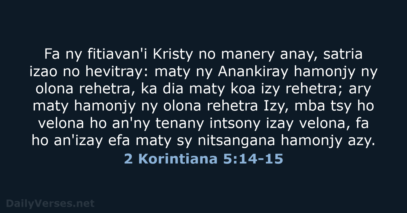2 Korintiana 5:14-15 - MG1865