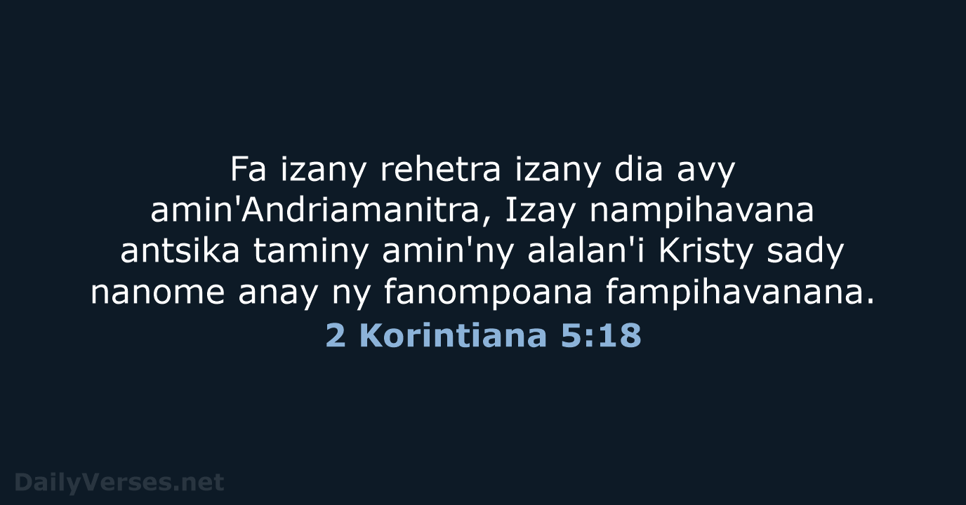 2 Korintiana 5:18 - MG1865