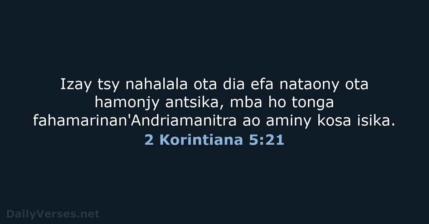 2 Korintiana 5:21 - MG1865