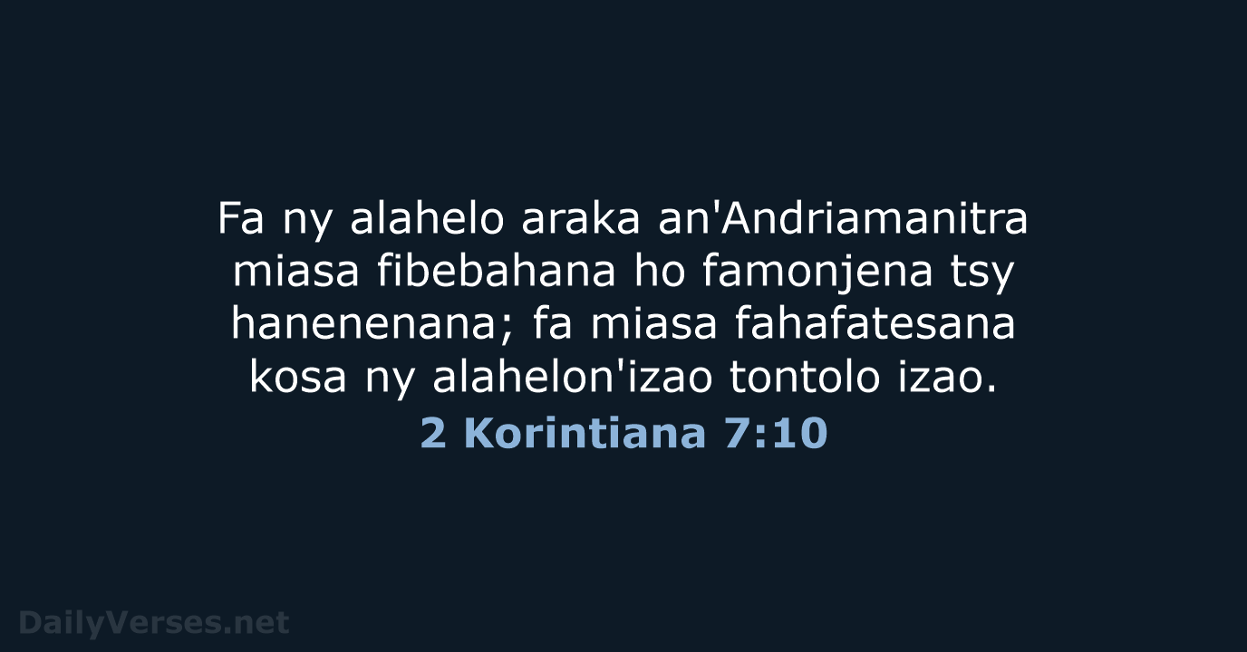2 Korintiana 7:10 - MG1865
