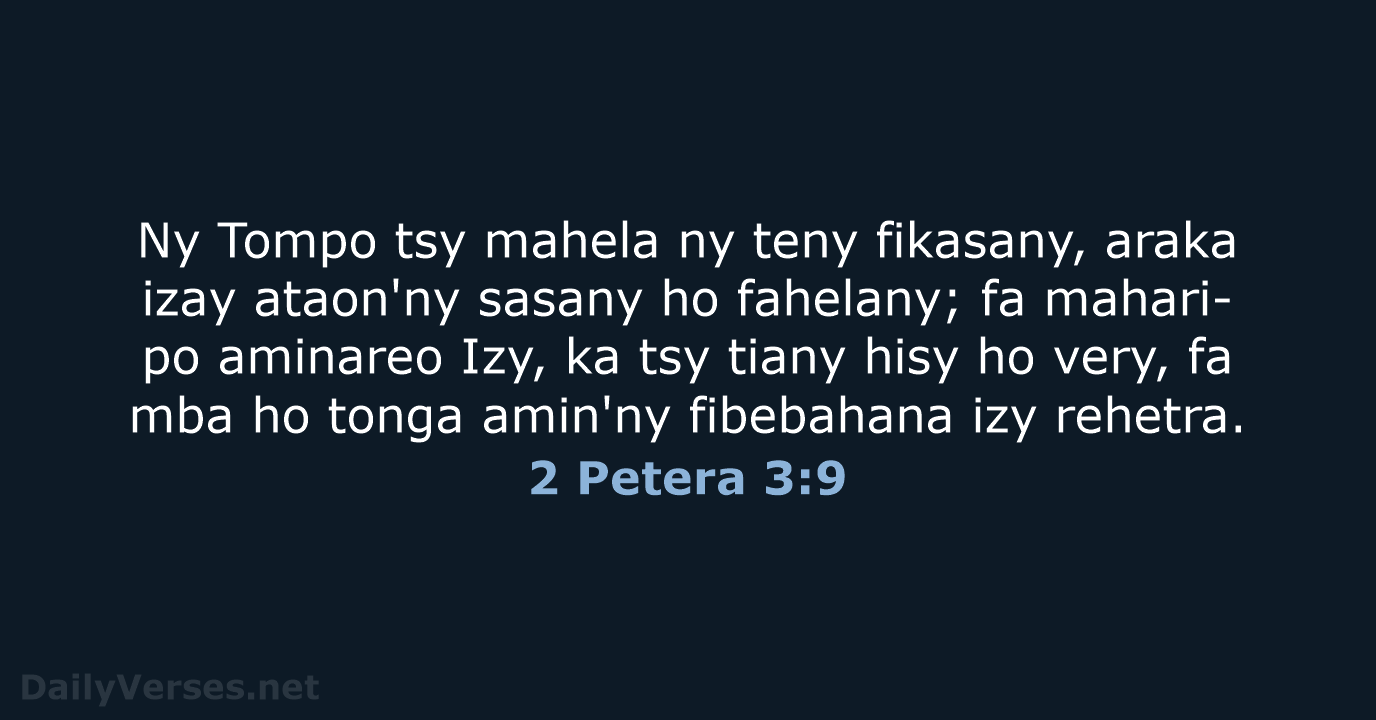 2 Petera 3:9 - MG1865