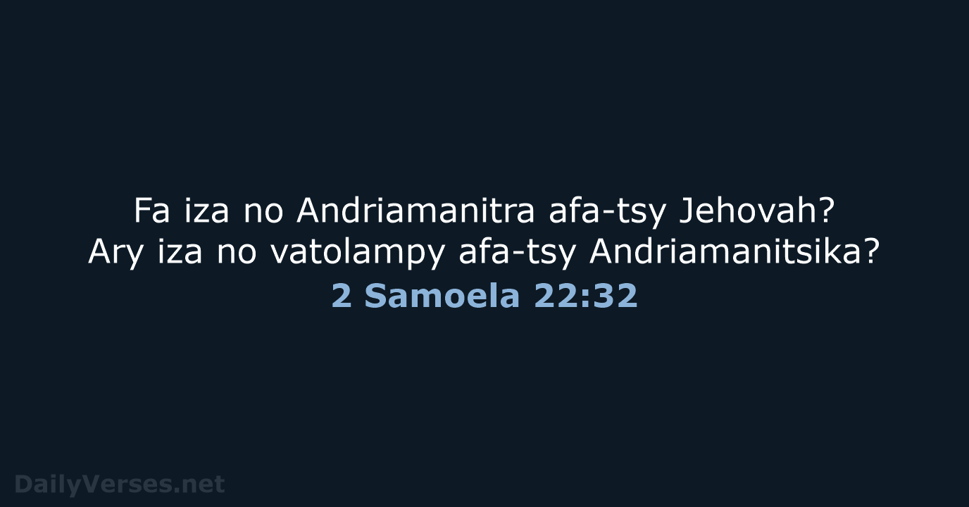 2 Samoela 22:32 - MG1865