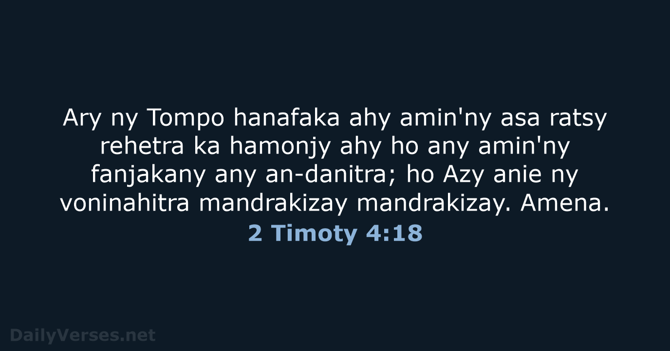 2 Timoty 4:18 - MG1865