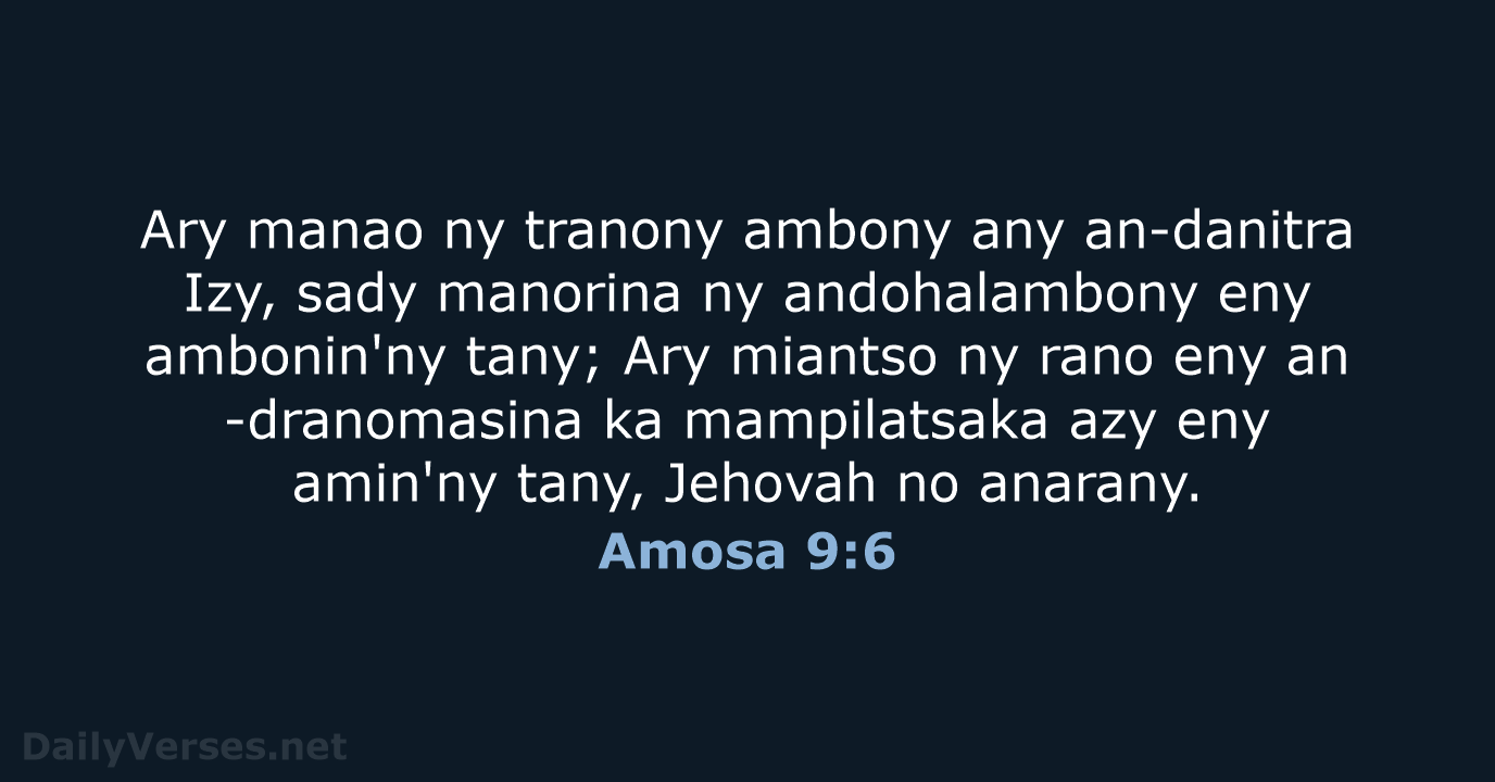 Amosa 9:6 - MG1865