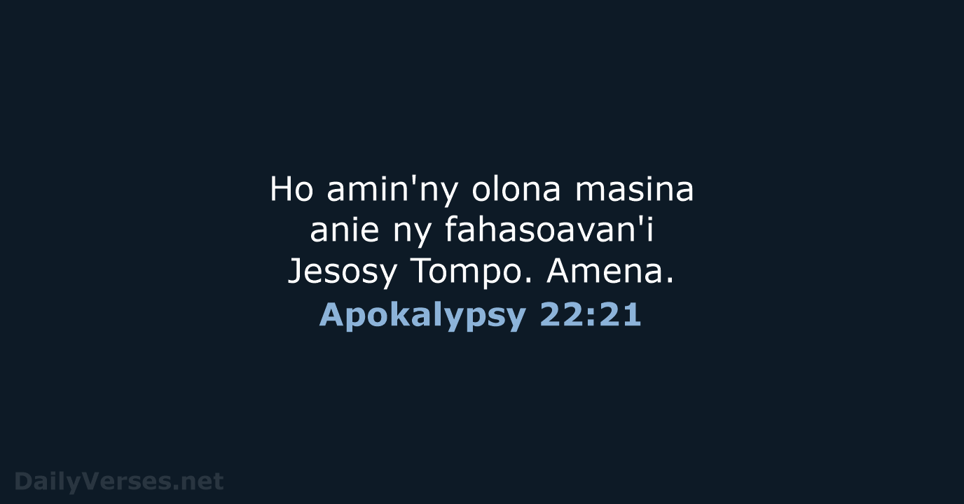 Apokalypsy 22:21 - MG1865