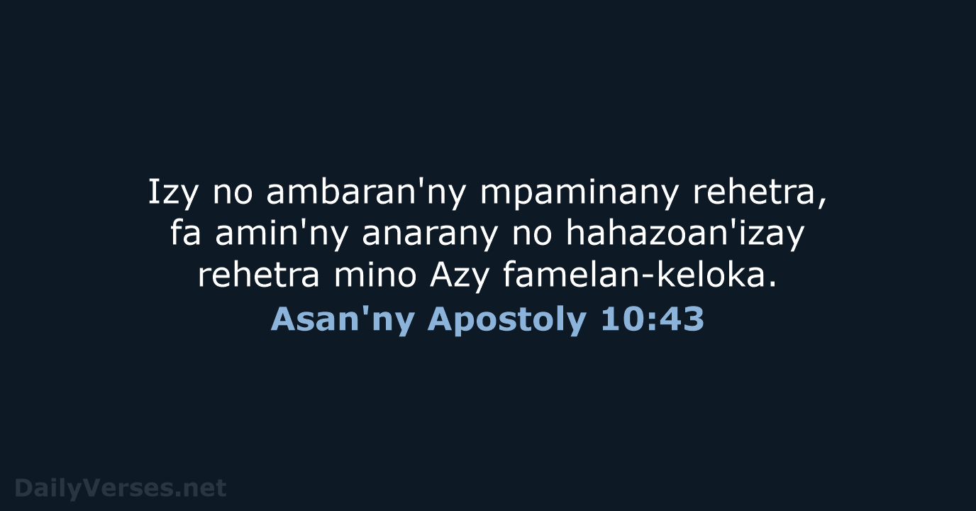Asan'ny Apostoly 10:43 - MG1865