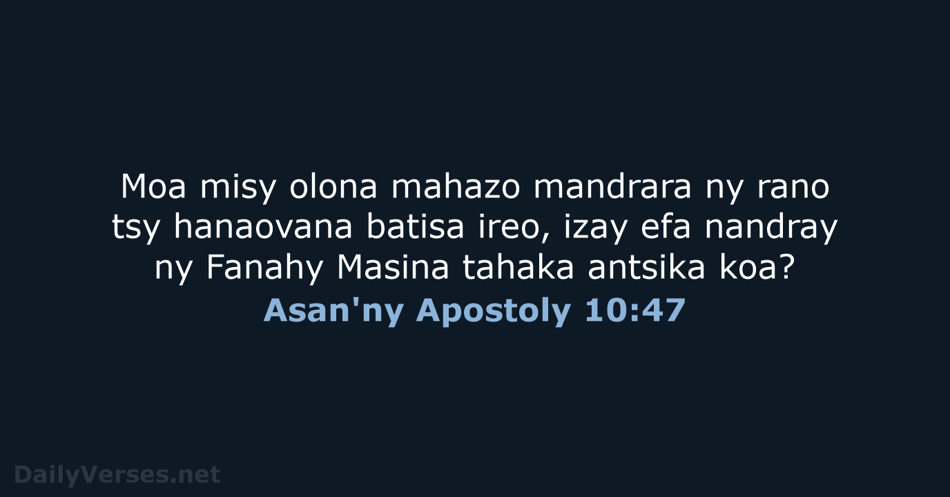 Asan'ny Apostoly 10:47 - MG1865