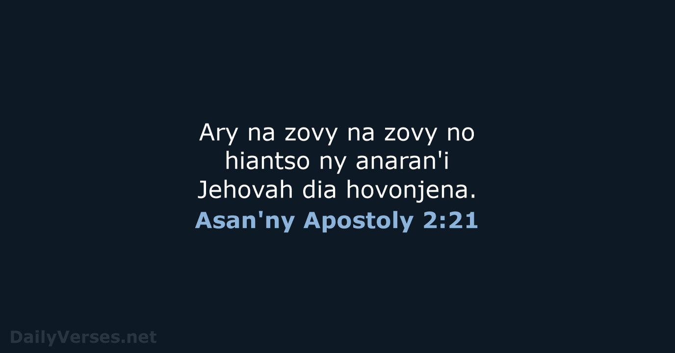 Asan'ny Apostoly 2:21 - MG1865