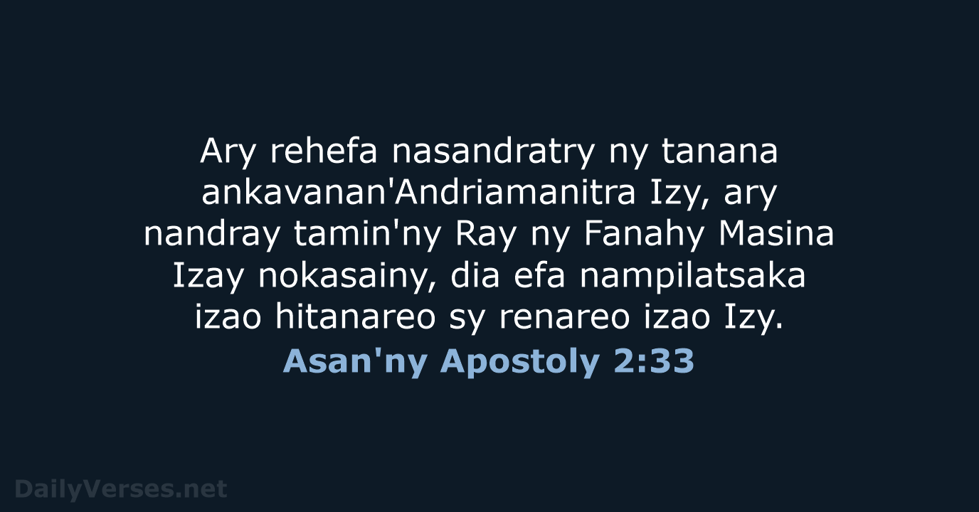 Asan'ny Apostoly 2:33 - MG1865