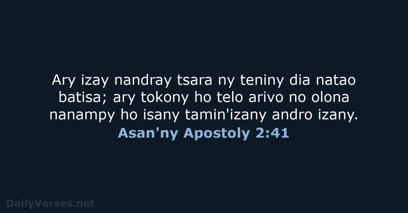 Asan'ny Apostoly 2:41 - MG1865