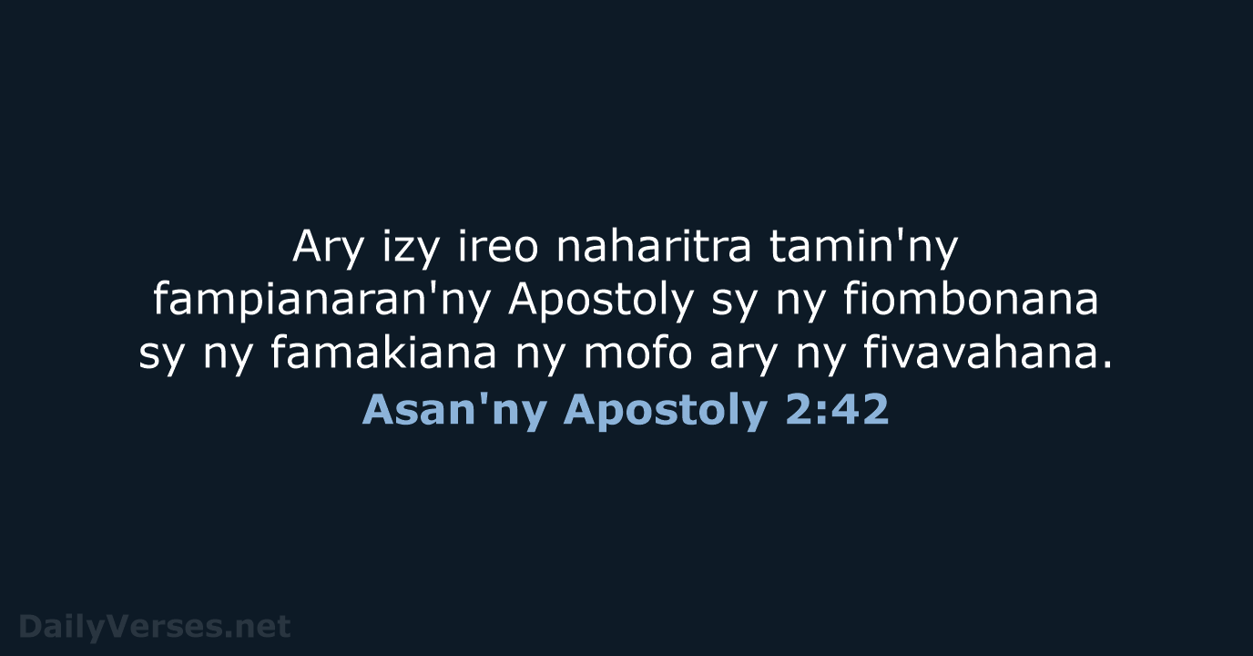 Asan'ny Apostoly 2:42 - MG1865