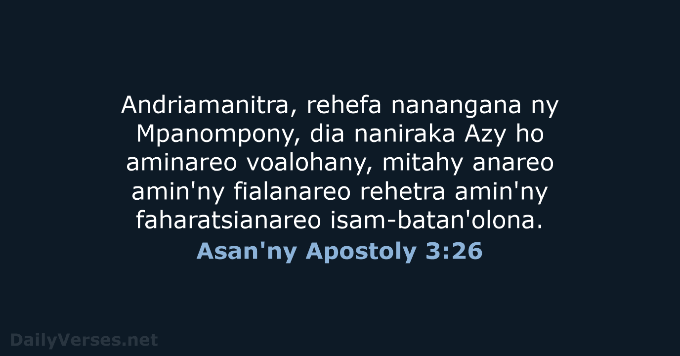 Asan'ny Apostoly 3:26 - MG1865