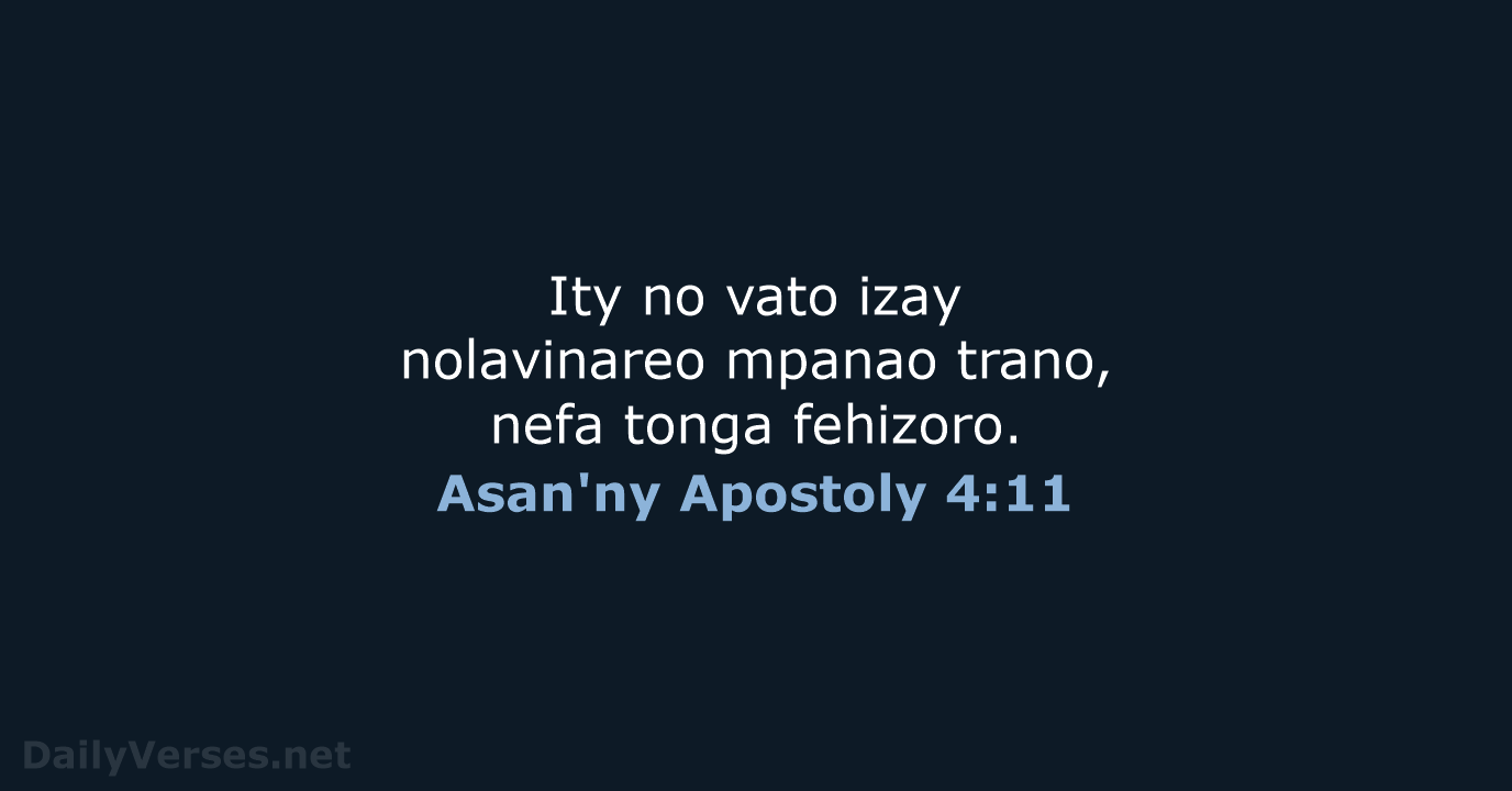 Asan'ny Apostoly 4:11 - MG1865