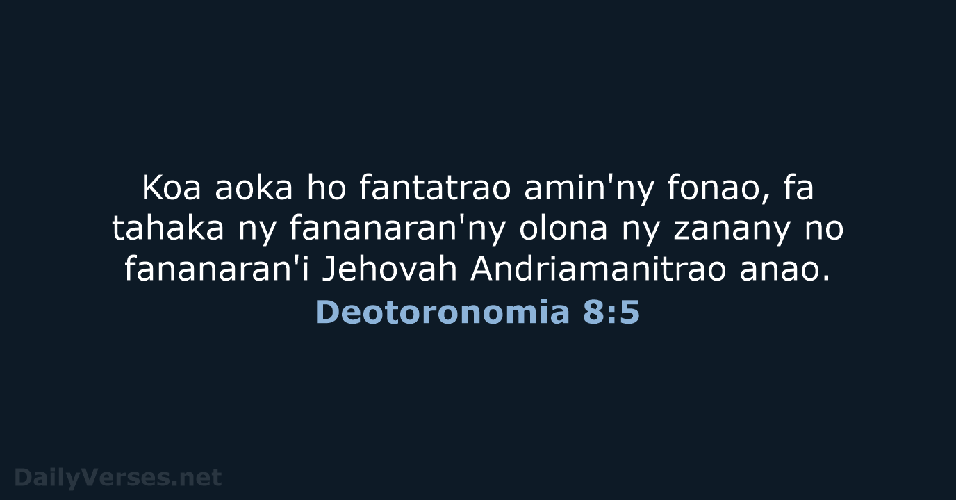 Deotoronomia 8:5 - MG1865