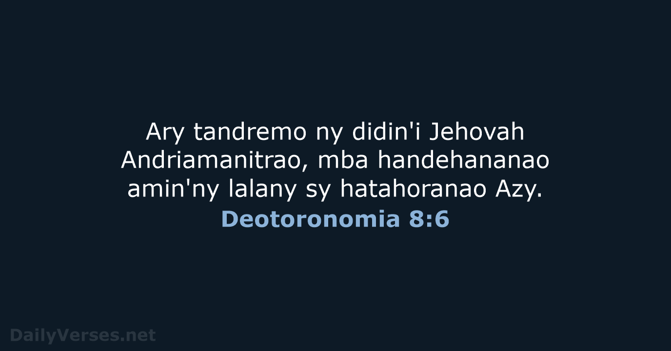 Deotoronomia 8:6 - MG1865