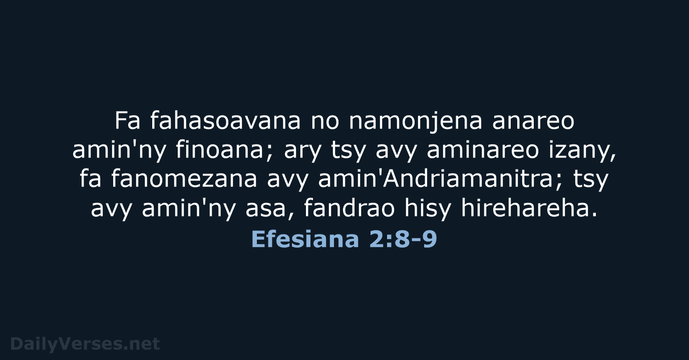 Efesiana 2:8-9 - MG1865