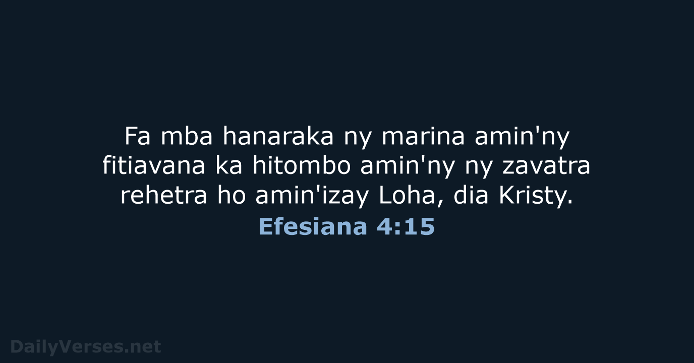 Efesiana 4:15 - MG1865