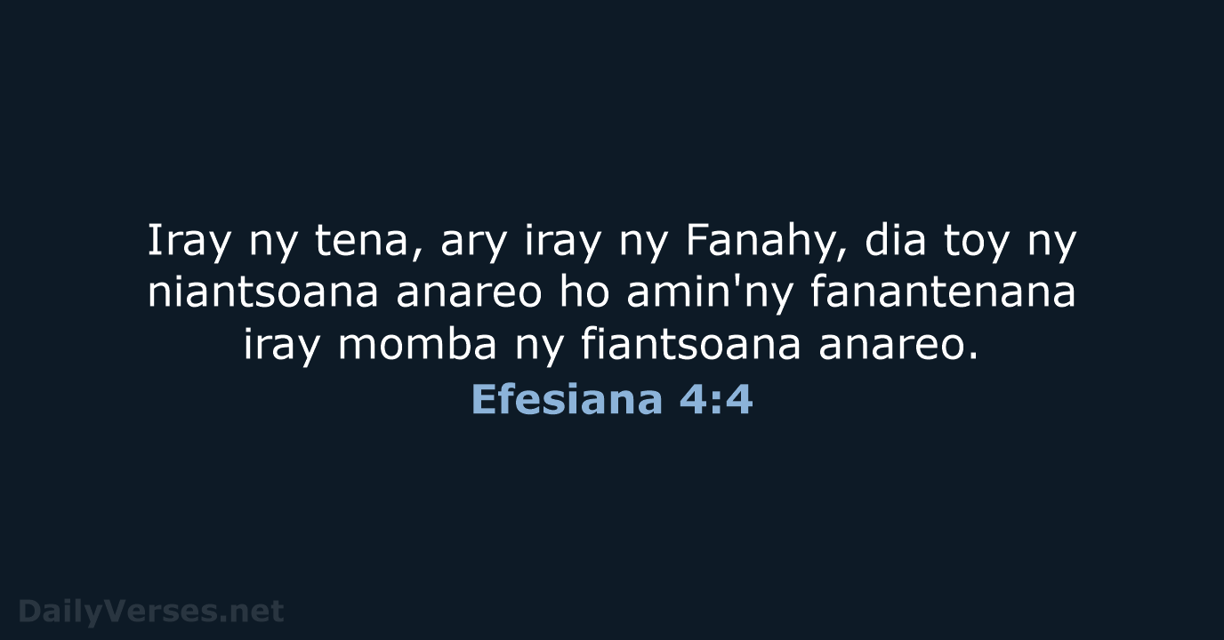 Efesiana 4:4 - MG1865