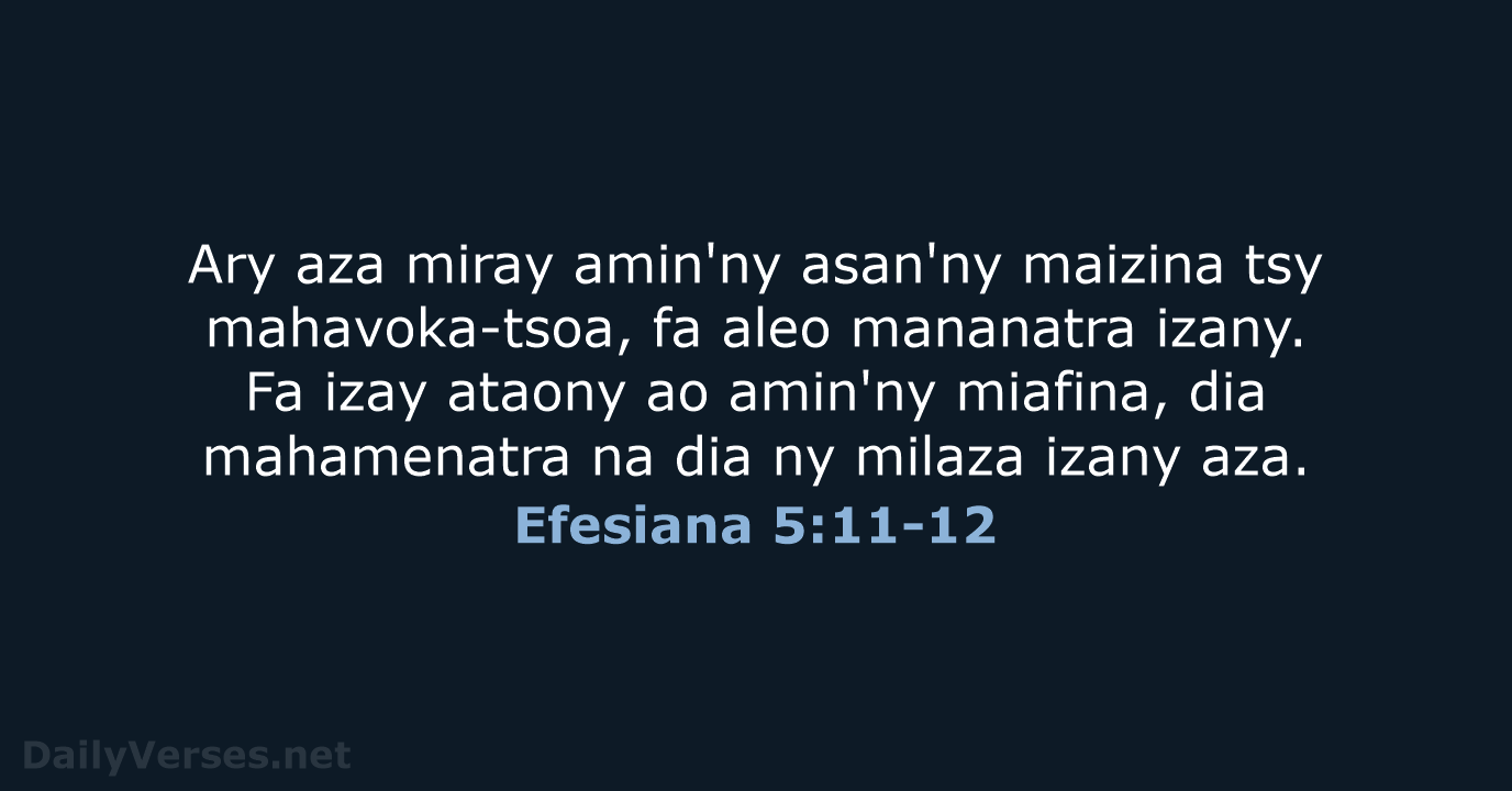 Efesiana 5:11-12 - MG1865
