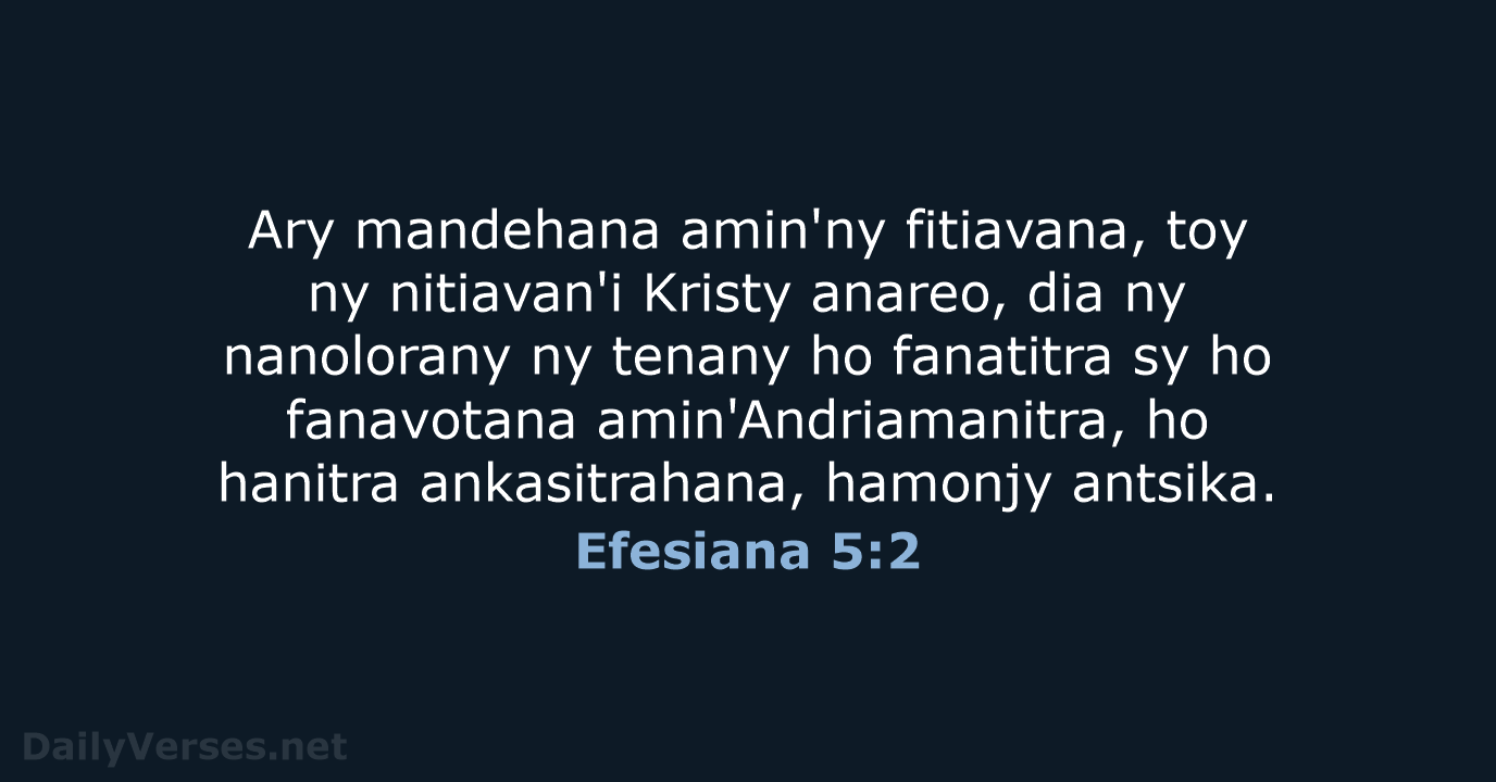 Efesiana 5:2 - MG1865