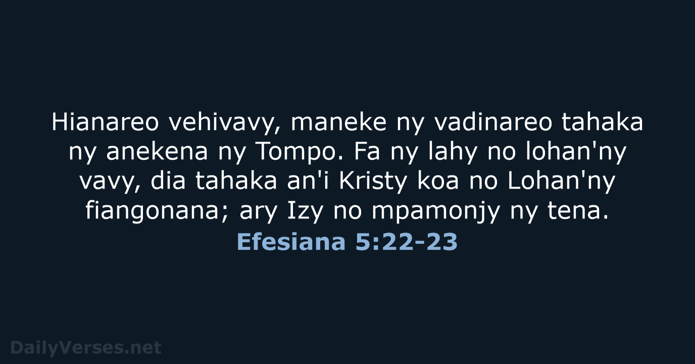Efesiana 5:22-23 - MG1865