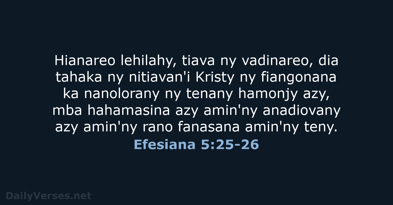 Efesiana 5:25-26 - MG1865