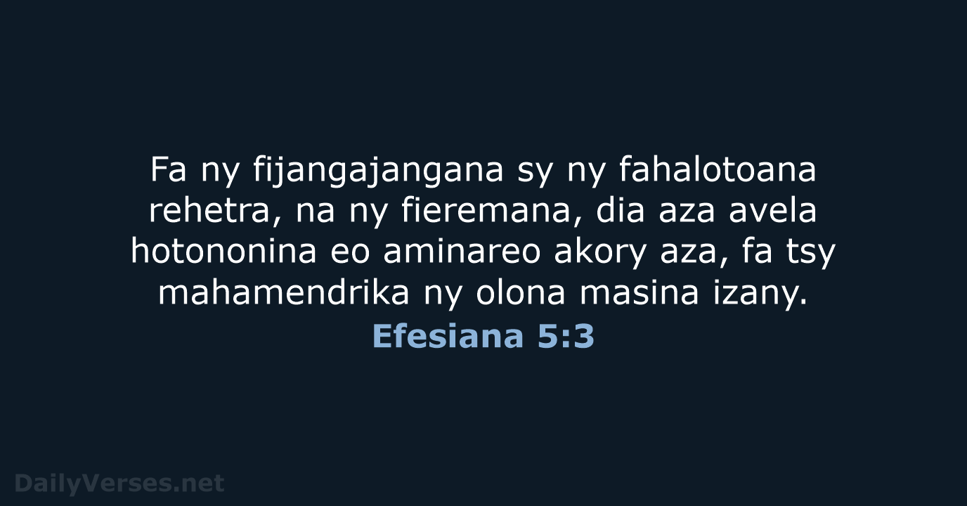 Efesiana 5:3 - MG1865