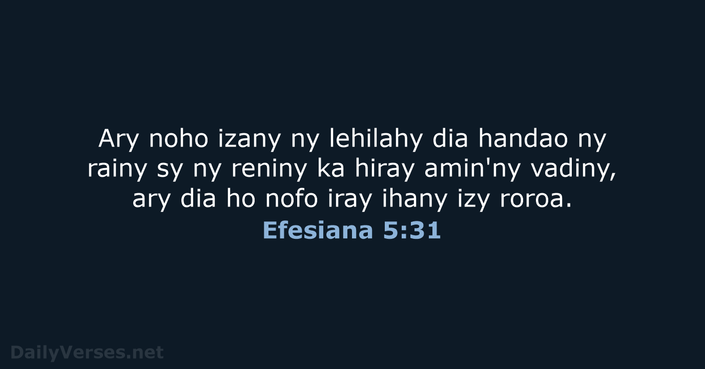 Efesiana 5:31 - MG1865
