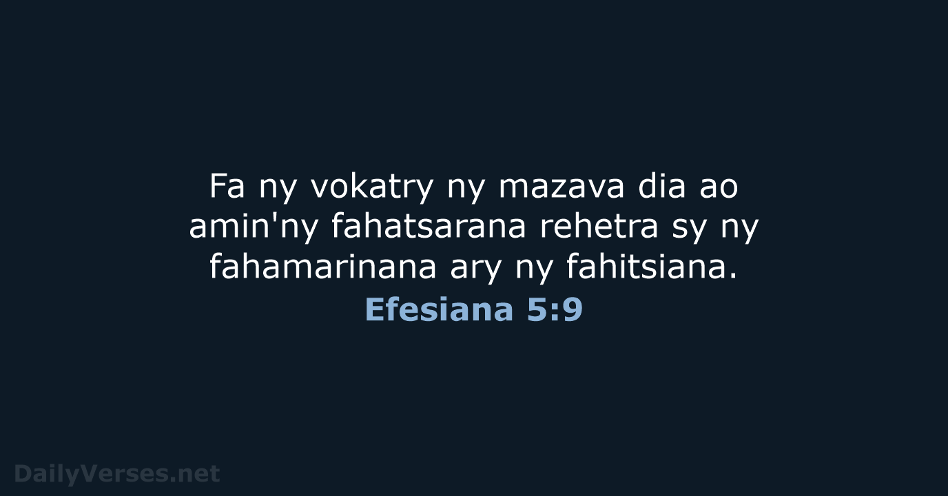 Efesiana 5:9 - MG1865