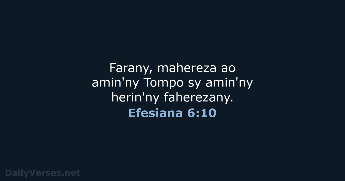 Efesiana 6:10 - MG1865