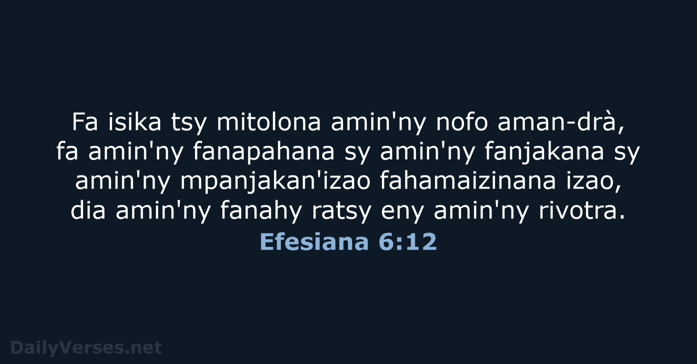 Efesiana 6:12 - MG1865