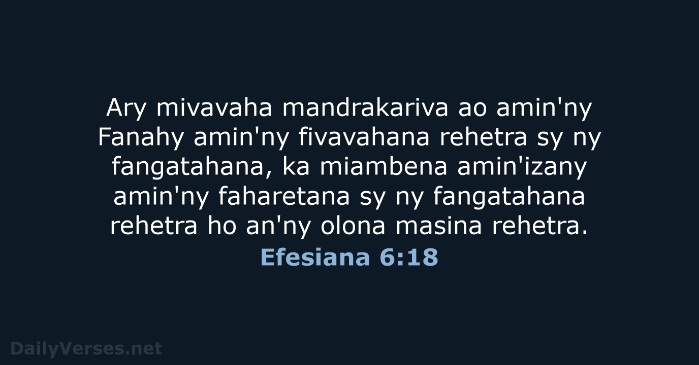 Efesiana 6:18 - MG1865
