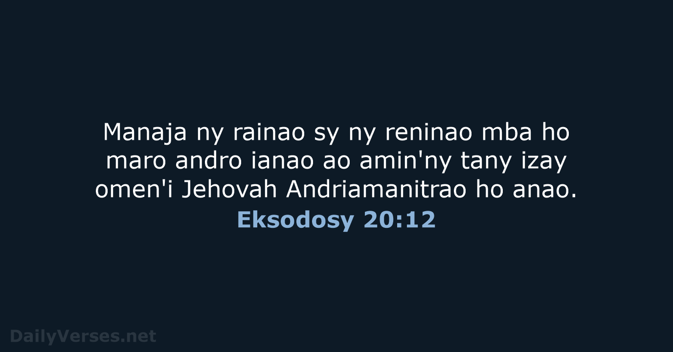 Eksodosy 20:12 - MG1865